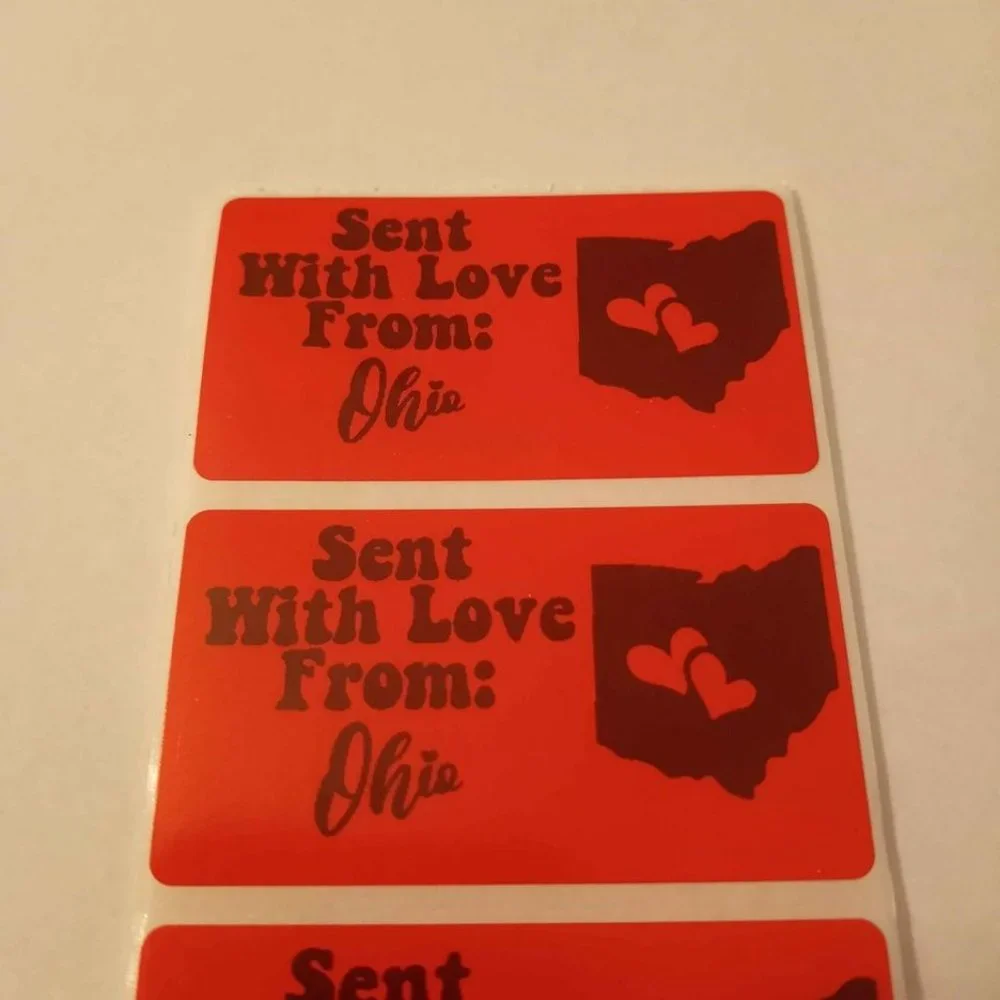 💙100 Ohio- Shipping Labels Thermal Packaging Stickers 2.25